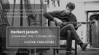Guitar TAB - Bert Jansch : Curragh Of Kildare | Tutorial Sheet Lesson #iMn