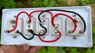3 Sockets controlled by 1 switch with an indicator connection 😇|