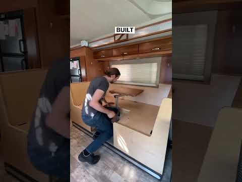 Upgrading a booth dinette in an RV! This one way comfier, prettier, and provides more storage 😍