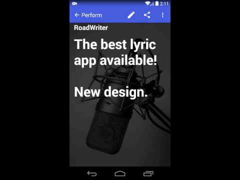 RoadWriter for Songwriting Video