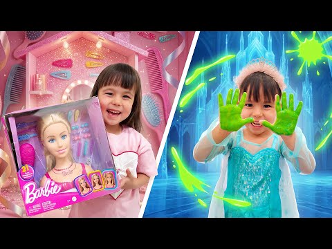 Color Mixing Surprise & Barbie Hair Salon + More Fun Kids Stories by Twin Twin