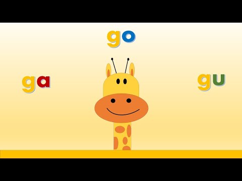Sílabas ga go gu – La Jirafa Coki ☺ videos educativos para niños