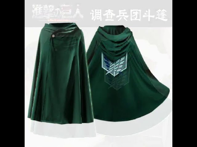 Vídeo relacionado con OSIAS Capa cosplay Anime AoT Survey Corps con emblema bordado de alas (M)