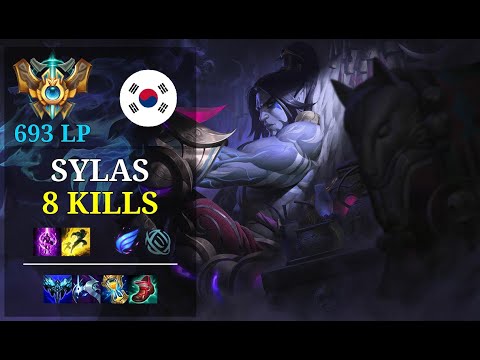 Sylas Top vs Gnar - 8 kills - T1 Roach KR Challenger (693 LP) Patch 11.5