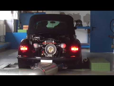 VW Käfer 1303 Cabrio mit Typ 4 Motor auf dem Leistungsprüfstand