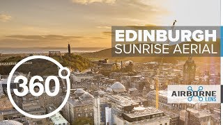 360 VIDEO: Edinburgh Sunrise Aerial 360
