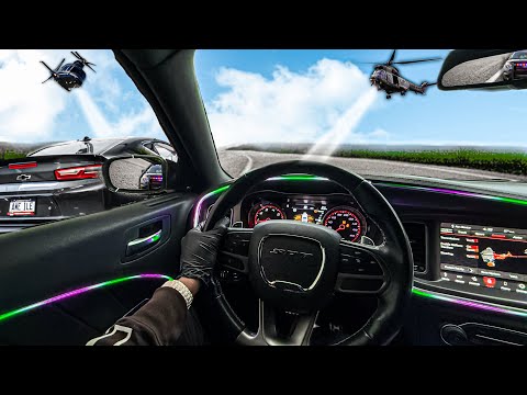 SCATPACK & CAMARO RS CUTTING UP IN TRAFFIC POV