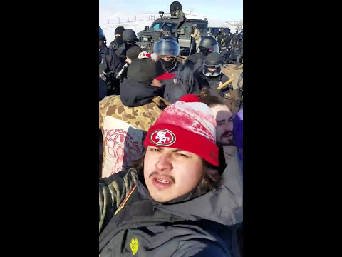 Standing rock Feb.1st west camp raid.