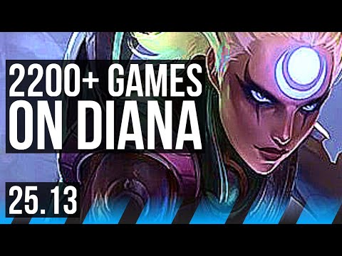 DIANA vs AKALI (MID) | 2200+ games, Legendary | KR Master | 25.13
