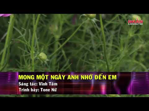 Karaoke: Mong Một Ngày Anh Nhớ Đến Em, Tone Nữ