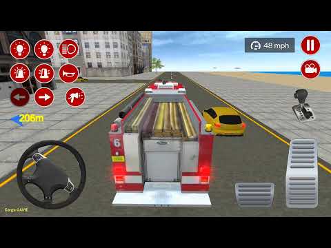 🚒Real Fire Truck Driving Simulator 2021 #6 - Truck Android Gameplay