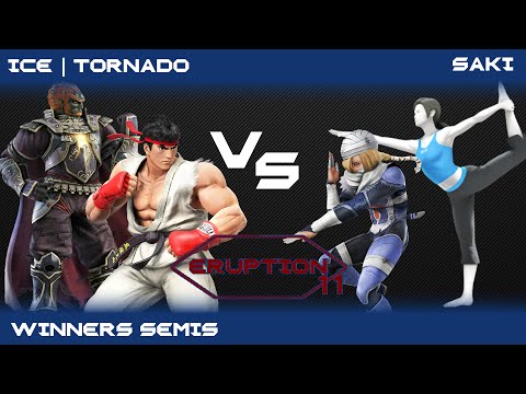 Eruption 11 Smash 4 - ICE | Tornado(Ryu/Ganon) vs Saki(Sheik/Wii Fit Trainer) - Winners Semis