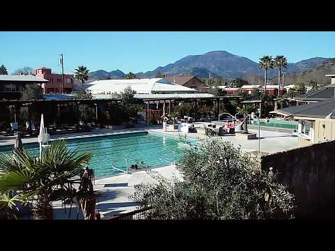 Parents Visiting Calistoga Spa Hot Springs, Calistoga, California, February 16, 2018