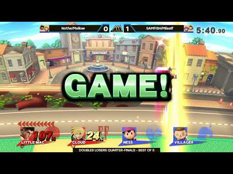 Flatiron 3 Doubles Losers Quarters - Nothe/Mellow (Red) vs SAMFISH/Miiself (Blue)