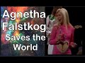 AGNETHA FALTSKOG Saves The World With Her Pink Heart Jumpsuit A Guitar Interlude And ABBA SOS