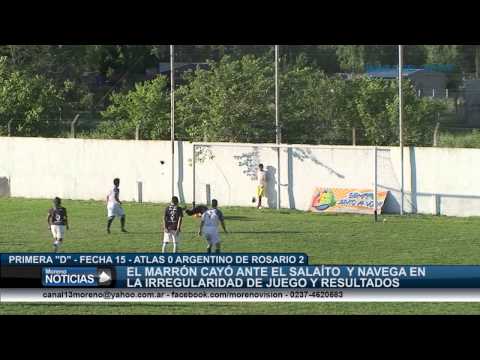Primera D   fecha 15   Atlas 0 Argentino de Rosario 2