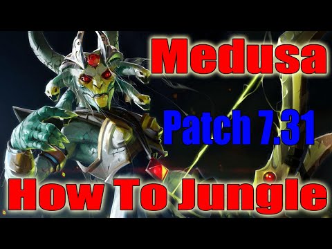 DoTa 2 How To Jungle Medusa Patch 7.31 gold 8500 - 15 min