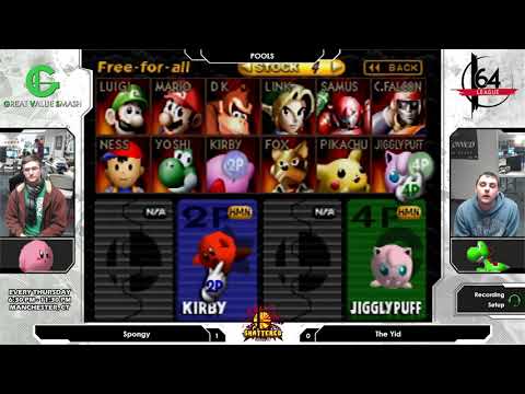 Smash 64: Spongy (Kirby) V The Yid (Yoshi) - Shattered 164 Tournament SSB64