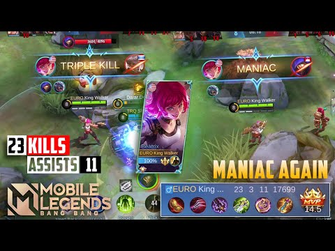 Maniac!!! Powerful Shot Beatrix  | Top 1 Global Beatrix Build - Mobile Legends