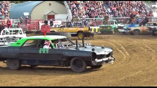 preview picture of video '2014 Armstrong Demolition Derby - Car intros'