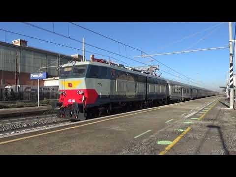 E655.416 OLD + 8 carrozze a MEDIA DISTANZA, in transito a Pomezia!