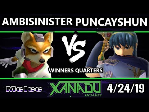 S@X 299 SSBM - Ambisinister (Fox) Vs. Puncayshun (Marth) - Smash Melee Winners Quarters