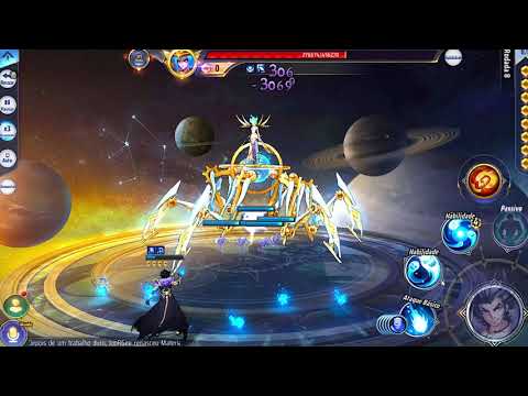 Passando o Boss do Espaço Astral (Especialista) com  Máscara da Morte lvl 70 - Saint Seiya Awakening