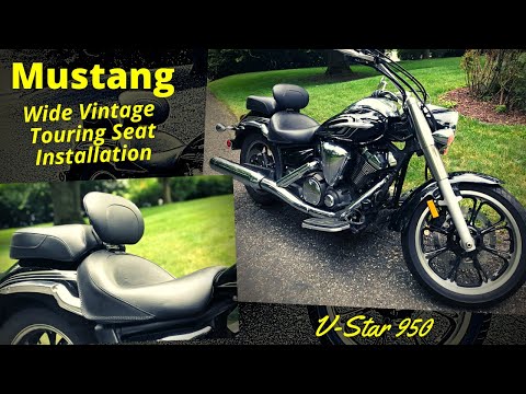 Mustang Wide Vintage Touring Seat Installation on Yamaha V-Star 950