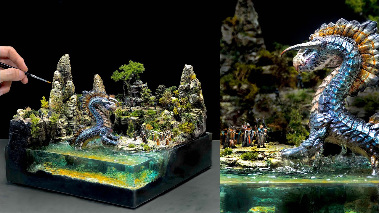 How To Make Diorama SWAT Team Attack Lindworm Dragon