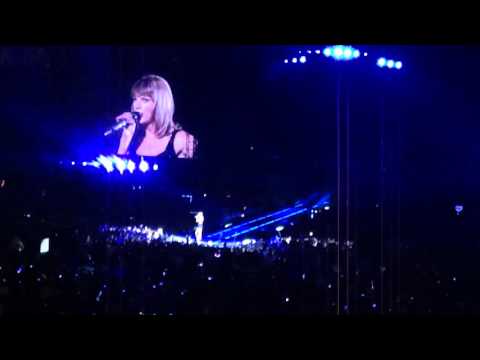 Taylor Swift talking about the Bay Area 8/14/15 in Santa Clara