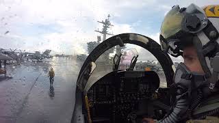 Navy Flight Deck Operations from Cockpit of F/A-18 - Original Unedited Audio