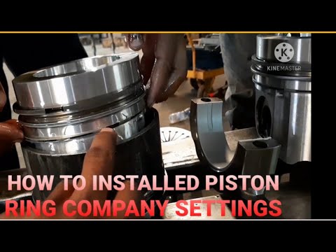 Caterpillar v12 Installing a Piston into a Cylinder