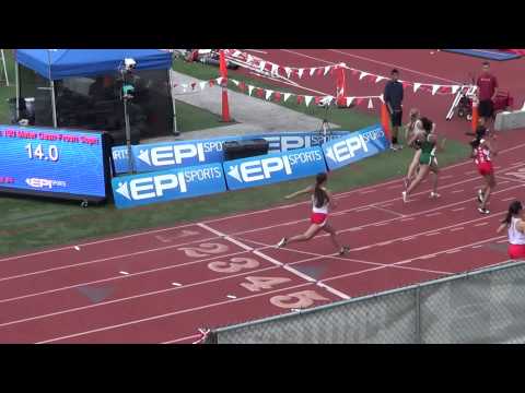 D Mullins - FSG 100m at OC Champs 4-26-14 - Los Alamitos Girls