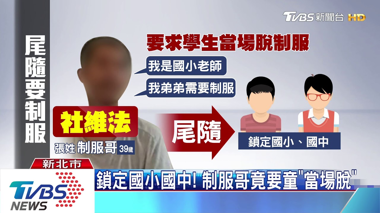 「給我你的制服」男尾隨學童討衣 家長驚