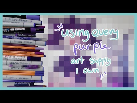 Using all the Purple art supplies I own! - Copics, Stabilo, Posca and more