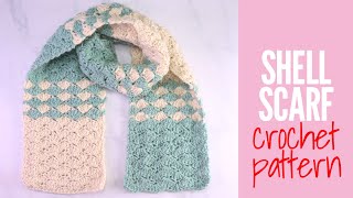 Cozy Shell Stitch Scarf – Easy Crochet Pattern with Chunky Yarn!