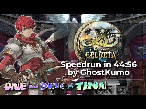 Ys: Memories of Celceta by GhostKumo in 44:56 - One-and-Done-athon 2022