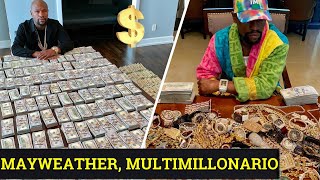 MAYWEATHER y su MULTIMILLONARIA vida | conoce sus muchas JOYAS, carros, su mansión y más.