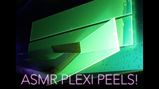 ASMR GLOWING plastic plexi peels with lasers for NYC public art installation!