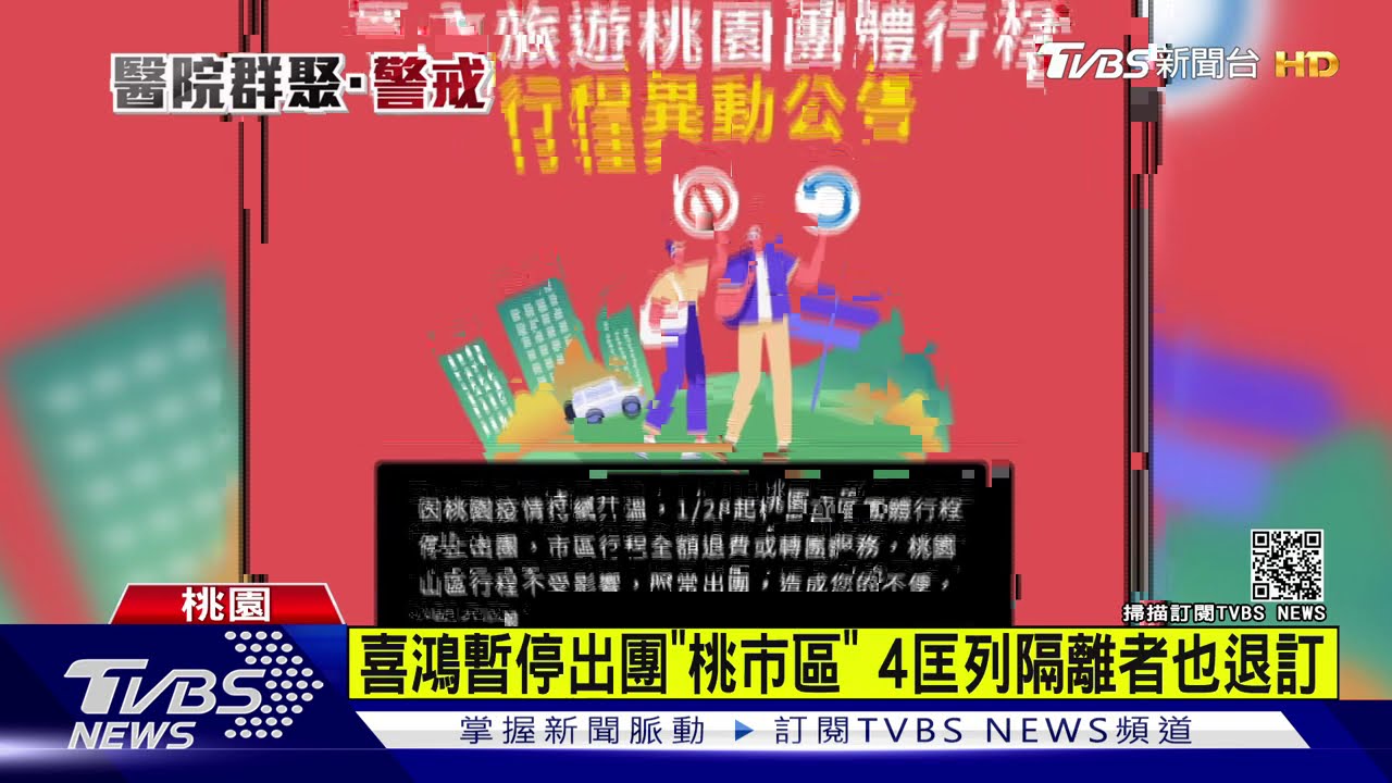 喜鴻暫停出團「桃市區」 4匡列隔離者也退訂