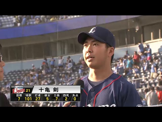 ライオンズ・十亀投手ヒーローインタビュー 2015/4/29 M-L