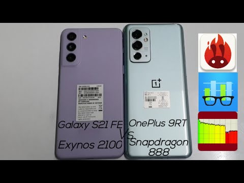 OnePlus 9RT Snapdragon 888 Vs Galaxy S21 FE Exynos 2100 Benchmark Test& Cpu Throttle Test