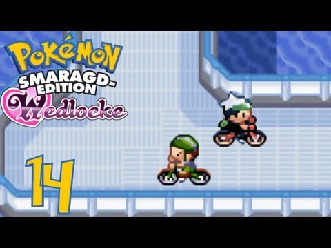 Let's Play Pokemon Smaragd Wedlocke Challenge Part 14 - Der Radweg und Malvenfroh City