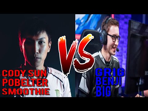 Doublelift Vs Bjergsen Na Ranked Solo (Cody Sun, Pobelter, Smoothie, Grig, Benji, BIG) Patch8.24#lol