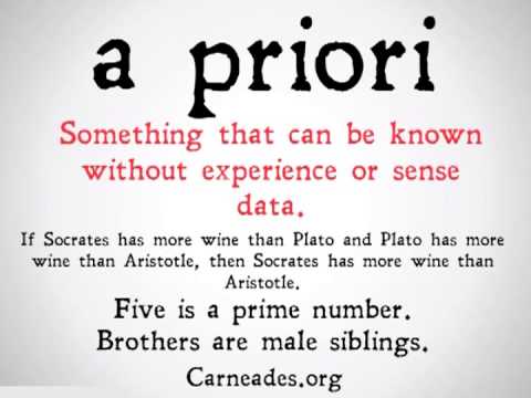 A Priori and A Posteriori Distinction (90 Second Philosophy)