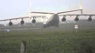 preview picture of video 'Antonov AN-225 Takeoff at Edmonton International Airport June 28th, 2014'