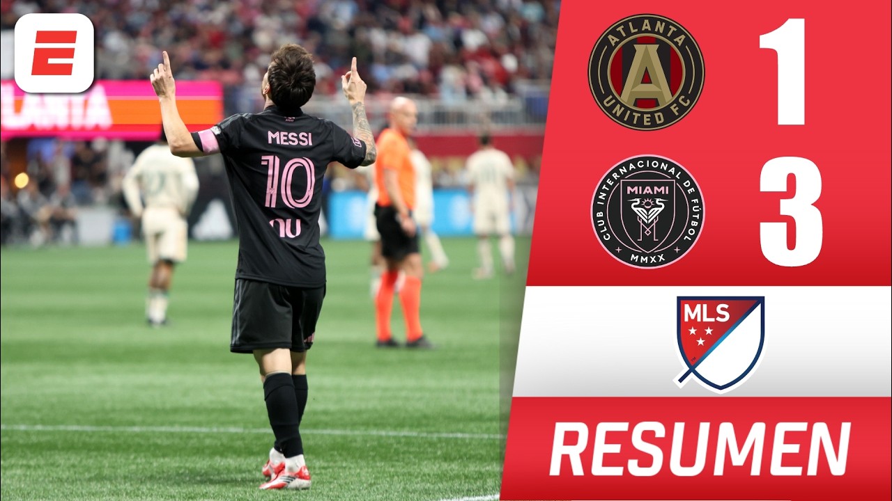 IMPRESIONANTE LO DE LEO MESSI. GOLAZOS y DOBLETE en victoria del INTER MIAMI vs ATLANTA UNITED | MLS