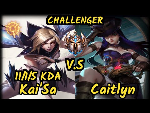 S04 Sedrion (KAI'SA) vs CAITLYN - 11/1/5 KDA BOTTOM ADC CHALLENGER GAMEPLAY - EUW