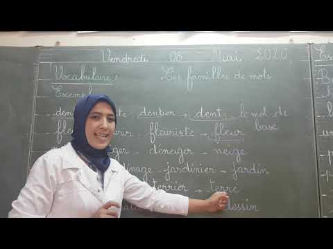08-07-2020 - CE1 français vocabulaire la famille de mots