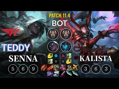 T1 Teddy Senna vs Kalista Bot - KR Patch 11.4